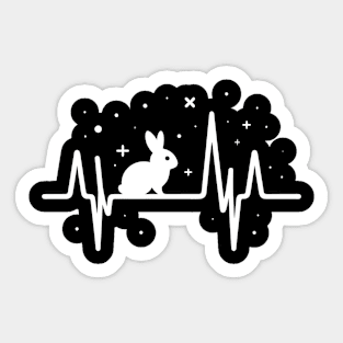 Starry Rabbit Heartbeat Sticker